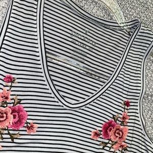 American eagle floral embroidered tank